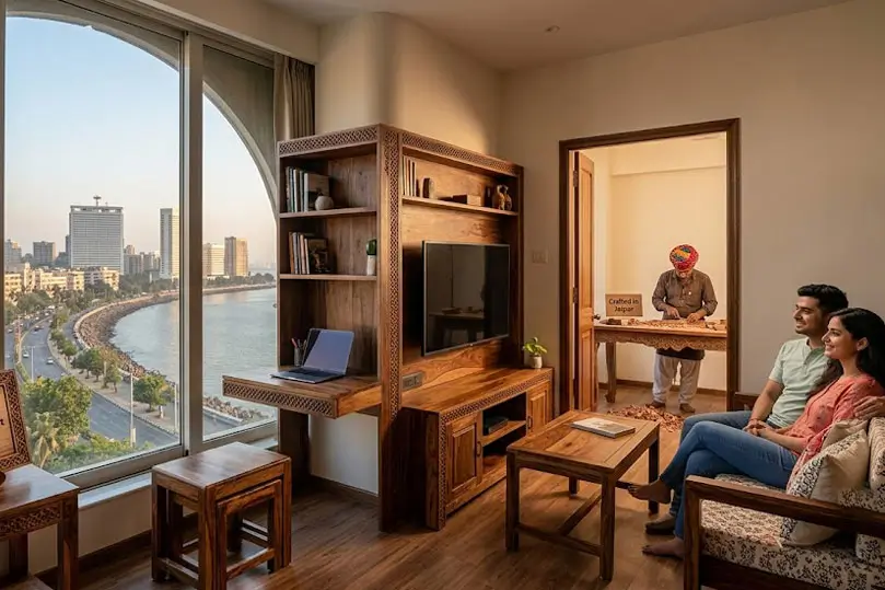 Bespoke Solid Wood Furniture for Mumbai Flats | Custom Wooden Furniture