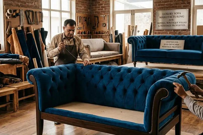 Luxury Sofa Manufacturing for Hotels, Boutique Villas & Heritage Properties