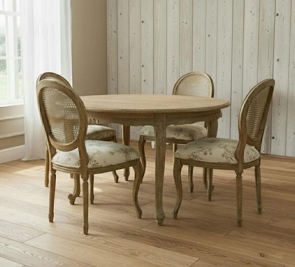 French Style Roundtable Dining Table Sets